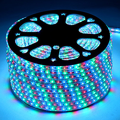 Лента светодиодная  ЭРА 5050-220-60LED-IP67-RGB-eco-10m мульти